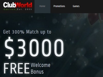 Club World Casino Welcome Bonus